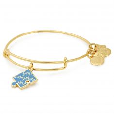 Alex and Ani You Complete Me Charm Bangle in Shiny Gold Finish