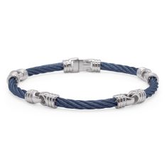 ALOR Blueberry Cable Stainless Steel Link Bracelet | Men's