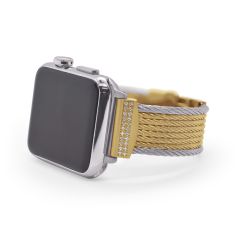 ALOR iALOR 1/3ctw Diamond Cable 8-Row Yellow & Grey Apple Watch Strap - 38-42mm - APL-34-0008-10