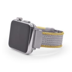 ALOR iALOR Cable 8-Row Grey & Yellow Cable Apple Watch Strap - 38-42mm - APL-43-0008-00