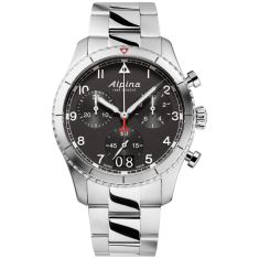 Alpina Alpiner Startimer Chronograph Big Date Stainless Steel Bracelet Watch | 41mm | AL-372BW4S26B