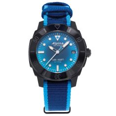 Alpina Seastrong Diver Comtesse Gyre Automatic Limited Edition Smoked Blue Recycled NATO Strap Watch | 36mm | AL-525LNSB3VG6