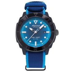 Alpina Seastrong Diver Gyre Automatic Limited Edition Smoked Blue Recycled NATO Interchangeable Straps Watch Set | 44mm | AL-525LNSB4VG6