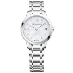 Baume & Mercier Classima 10326 Quartz Mother-of-Pearl Diamond Dial Stainless Steel Watch 31mm - BMM0A10326