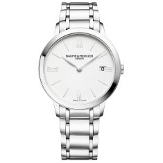 Baume & Mercier Classima 10356 Quartz White Dial Stainless Steel Watch 36.5mm - BMM010356