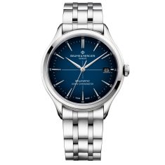 Baume & Mercier Clifton 10468 Automatic Chronometer Blue Dial Stainless Steel Watch 40mm - BMM0A10468