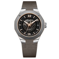Baume & Mercier Riviera 10720 Automatic Grey Dial and Rubber Strap Watch 39mm - BMM0A10720