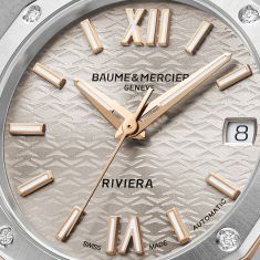 Baume & Mercier Riviera 10730 Automatic Diamond Grey Dial Stainless Steel Watch 33mm - BMM0A10730