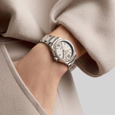 Baume & Mercier Riviera 10730 Automatic Diamond Grey Dial Stainless Steel Watch 33mm - BMM0A10730