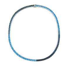 BELLARRI Eternal Love London Blue Topaz and Swiss Blue Topaz White Gold Necklace