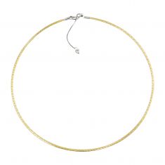 BELLARRI Rose Gold/Yellow Gold Reversible Solid Omega Chain Necklace | 2mm | 17-19 Inches