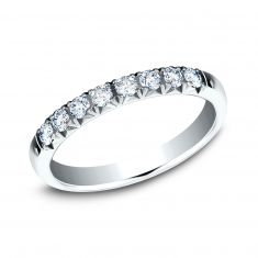 Benchmark 1/3ctw Round Diamond Butterfly Prong White Gold Wedding Band | 2.5mm