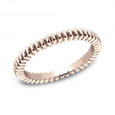 14k Rose Gold 2mm Gear Cut Band