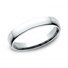 Benchmark White Gold European Comfort Fit Wedding Band | 3.5mm