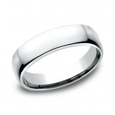 10k White Gold 5.5mm European Comfort Fit Wedding Band