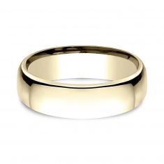 10k Yellow Gold 6.5mm European Comfort Fit Wedding Band