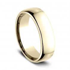 10k Yellow Gold 6.5mm European Comfort Fit Wedding Band