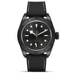 Black Bay 41 Ceramic Case Hybrid Leather and Rubber Strap Watch M79210CNU-0001