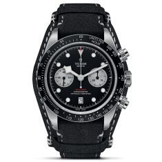 Black Bay Chrono 41mm Black Dial Leather Bracelet Watch -  M79360N-0005