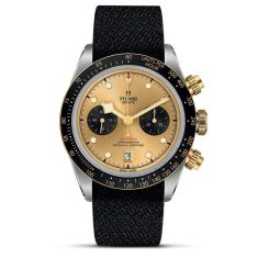 Black Bay Chrono S&G Black Fabric Strap Watch | Champagne Dial | 41mm | M79363N-0006