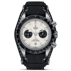 Black Bay Chrono White Dial Leather Bracelet Watch | 41mm | M79360N-0006