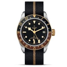 Black Bay GMT S&G Black and Beige Fabric Strap Watch | Black Dial | 41mm | M79833MN-0004