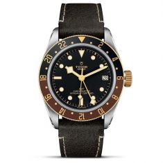 Black Bay GMT S&G Brown Leather Strap Watch | Black Dial | 41mm | M79833MN-0003