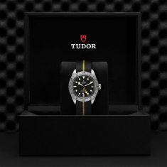 Black Bay Pro Black and Yellow Fabric Strap Watch | Black Dial | 39mm | M79470-0002