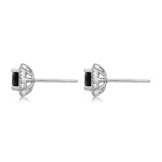 Black Onyx and White Topaz Vintage-Inspired Stud Earrings
