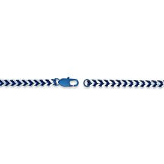 Blue Ion-Plated Stainless Steel 5mm Foxtail Chain Bracelet