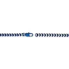 Blue Ion-Plated Stainless Steel 5mm Foxtail Chain Necklace