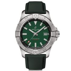 Breitling Avenger Automatic 42 Green Dial Leather Strap Watch - A17328101L1X1