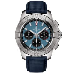 Breitling Avenger B01 Chronograph Blue Dial Leather Strap Watch 44mm - AB0147101C1X1