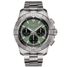 Breitling Avenger B01 Chronograph Green Dial Stainless Steel Watch 44mm - AB0147101L1A1