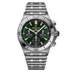 Breitling Chronomat B01 42 Green Dial Stainless Steel Watch 42mm - AB0134101L1A1