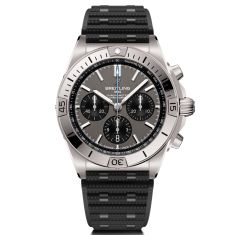 Breitling Chronomat B01 42 Titanium Case Rubber Strap Watch 42mm - EB0134101M1S1