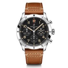Breitling Classic AVI Chronograph 42 P-51 Mustang Brown Leather Strap Watch | 42mm | A233803A1B1X1