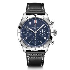 Breitling Classic AVI Chronograph 42 Tribute To Vought F4U Corsair Black Leather Strap Watch | 42mm | A233801A1C1X1