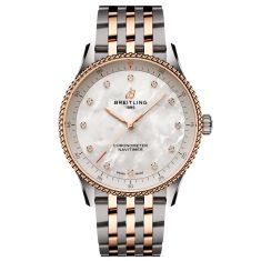 Breitling Navitimer 32 Light Blue Mother-of-Pearl Lab Grown 