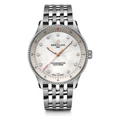 Breitling Navitimer 32 Mother-of-Pearl Lab Grown Diamond Dial Stainless Steel Watch | 32mm | A77320E61A2A1