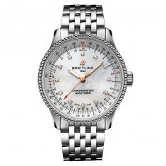 Breitling mother of on sale pearl face diamond bezel