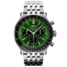 Breitling Navitimer B01 Chronograph 46 Green Dial and Stainless Steel Bracelet Watch | 46mm | AB0137241L1A1