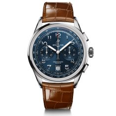 Breitling Premier B01 Chronograph 42 Blue Dial Brown Leather Strap Watch | 42mm | AB0145171C1P1