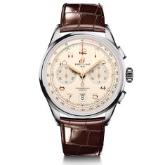 Breitling Premier B01 Chronograph 42 Cream Dial Brown Leather Strap Watch | 42mm | AB0145211G1P1