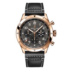 Breitling Super AVI B04 Chronograph GMT 46 P-51 Mustang Black Leather Strap Watch | 46mm | RB04451A1B1X1