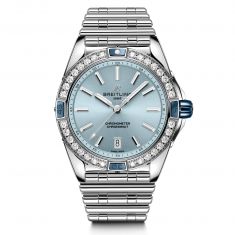 Breitling Super Chronomat Automatic 38 Ice Blue Dial Lab Grown Diamond Stainless Steel Watch 38mm - A17356531C1A1