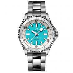 Breitling Superocean Automatic 36 Turquoise Dial Stainless Steel Bracelet Watch 36mm - A17377211C1A1