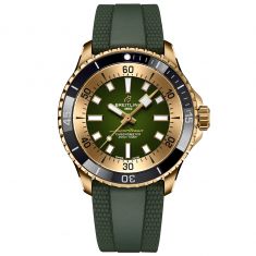 Breitling Superocean Automatic 42 Bronze Green Dial Green Rubber Strap Watch | 42mm | N17375201L1S1
