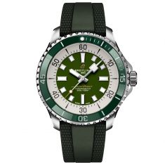 Breitling Superocean Automatic 44 Green Dial and Green Rubber Strap Watch 44mm - A17376A31L1S1