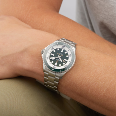 Breitling Superocean Automatic 44 Green Dial Stainless Steel Bracelet Watch 44mm - A17376A31L1A1